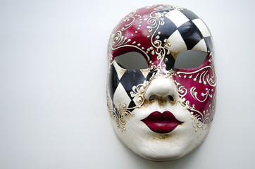 Venetian mask on a light background

