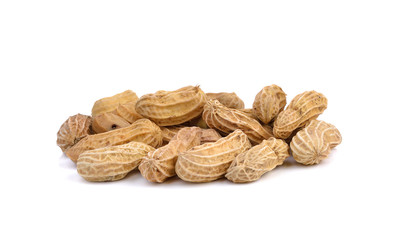 peanuts , groundnut on white background
