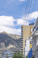 Buildings and Mountains Urban Scene in Quito Ecuador