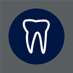 Tooth Button Icon Line Design