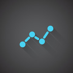 Flat Graph web app icon on dark background