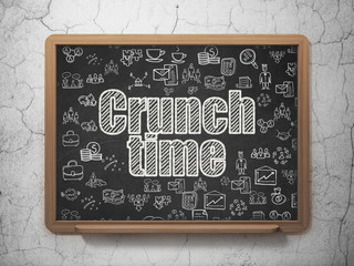 Business concept: Crunch Time on School Board background