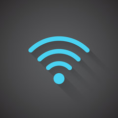 Flat Wireless web app icon on dark background