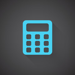 Flat Calculator web app icon on dark background