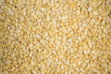 close up pile of yellow beans seed as a background