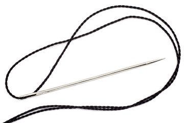 Threaded Metal Needle Black String