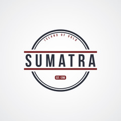sumatra badge indonesia label theme