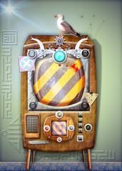 Inside with steampunk television series © Rosario Rizzo