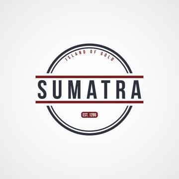sumatra badge indonesia label theme