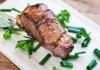 grilled beef steak