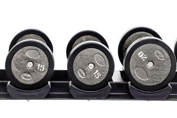 Obraz na płótnie Canvas dumbbell exercise weights