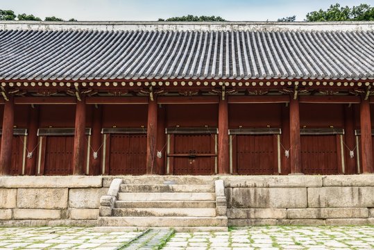 The details of spirit tablets of ancient Korean kings and queens at Jongmyo Shrine.