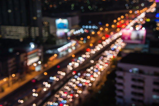 bokeh night city background