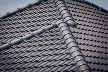 roof tile on residential building