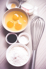 Ingredients for baking cake