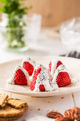 Strawberries and yogurt