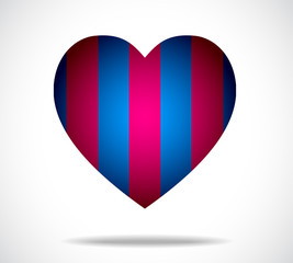 Blue - pomegranate heart. Illustration 10 version.