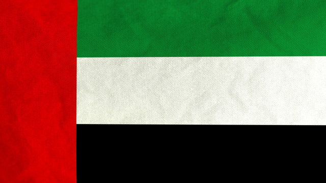 Emirati flag waving in the wind (full frame footage in 4K UHD resolution).