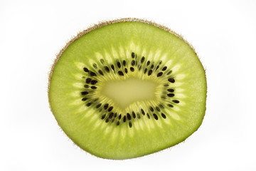 kiwi slice on white background