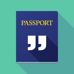 Long shadow passport with  quotes