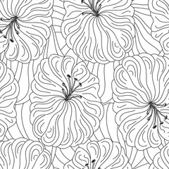 Vector seamless floral pattern. Design for fabrics, textiles, paper, wallpaper, web. Monochrome ornament.