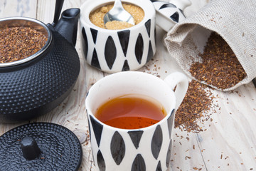 Natural organic tasty traditional african tea rooibos with antio