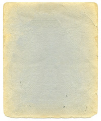 Old sheet of thick paper with yellowed edges