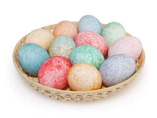 Easter eggs isolated on white background with clipping path