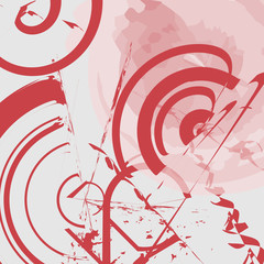  abstract red shape ink splash background, vintage illustration design element