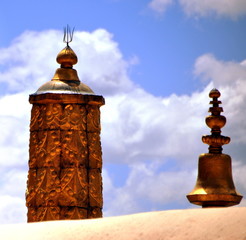 Tibet - Dachschmuck im Sommerpalast Norbulingka 