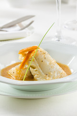 Cod with orange sauce