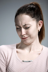 portrait of disgusted woman
