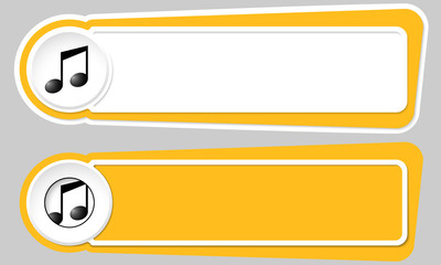 Abstract buttons for your text and music icon