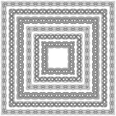 Obraz premium set of lace border on white background