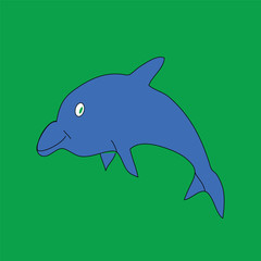 dolphin green background