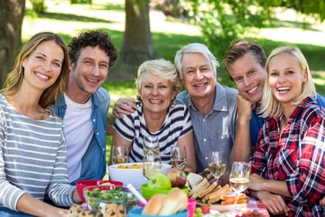 Friends having a picnic