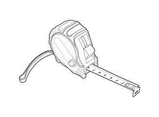 Roulette measure building drawing