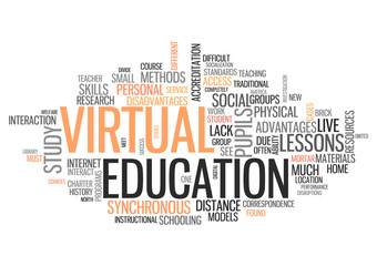 Word Cloud Virtual Education