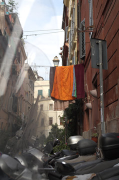 Street view in Trastevere Rome district