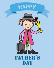 Happy Father's Day card vector