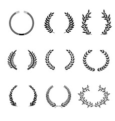Laurel Wreaths Vector. Elements. It can be used in the design for websites, infographic, catalogs, brochures, magazines, etc.