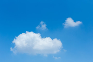 Naklejka na ściany i meble single cloud on clear blue sky background