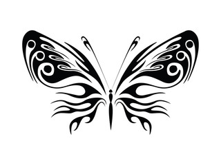 Fototapeta na wymiar Butterfly Tattoo Unique