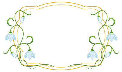 Color frame with flowers