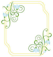 Color frame with flowers