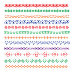 Set of colorful borders.