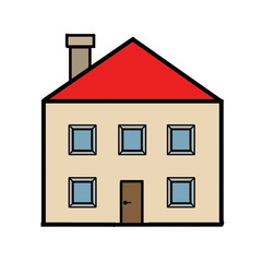 Simple house isolated on white