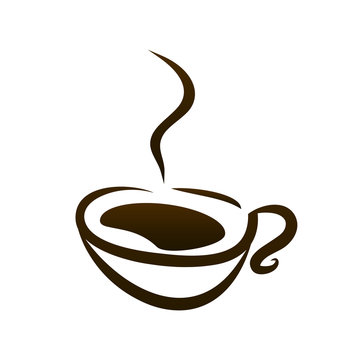 hot coffee cup vector handmade