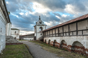 girl on a monastic wall