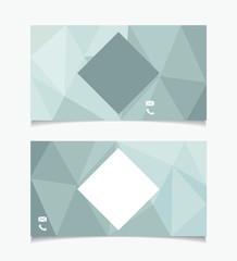 Obraz premium Business card template with geometric elements 